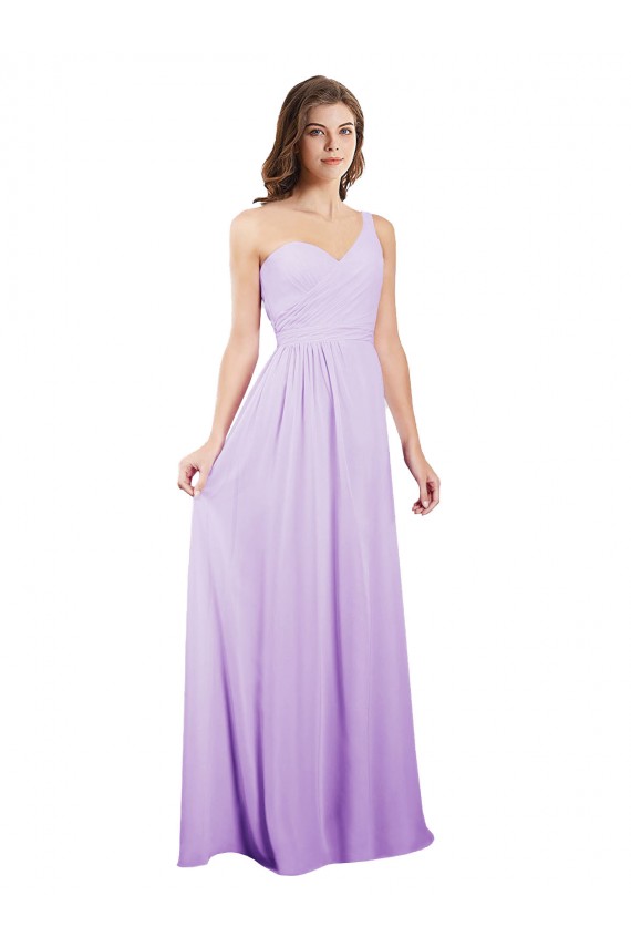 Fournisseurs de Lilas Trapèze Mousseline Longue Robes demoiselle d'honneur