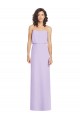 Fournisseurs de Lilas Trapèze Sans bretelle Mousseline Longue Robes demoiselle d'honneur