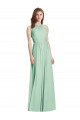 Fournisseurs de Menthe verte Trapèze Licou Mousseline Longue Robes demoiselle d'honneur
