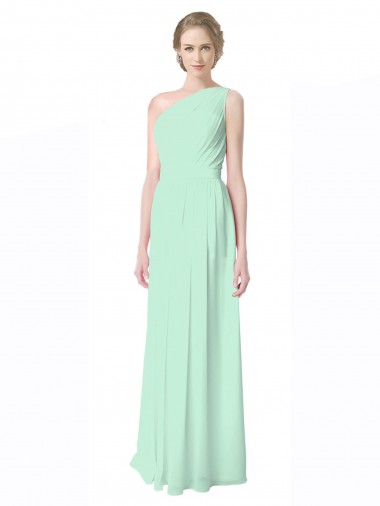 Fournisseurs de Menthe verte Trapèze Mousseline Longue Robes demoiselle d'honneur