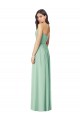 Fournisseurs de Menthe verte Trompette Sans bretelle Mousseline Longue Robes demoiselle d'honneur