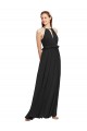Fournisseurs de Noir Fourreau Licou Mousseline Longue Robes demoiselle d'honneur