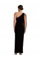 Fournisseurs de Noir Fourreau Velours Stretch Longue Formelles Robes demoiselle d'honneur / Robes de soirée / Robes de bal