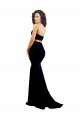 Fournisseurs de Noir Sirène Col Haut Crêpe Stretch Longue Formelles Robes demoiselle d'honneur / Robes de soirée / Robes de bal
