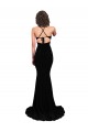 Fournisseurs de Noir Sirène Col V Spandex Longue Formelles Robes demoiselle d'honneur / Robes de soirée / Robes de bal