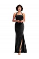 Fournisseurs de Noir Sirène Licou Velours Stretch Longue Formelles Robes demoiselle d'honneur / Robes de soirée / Robes de bal