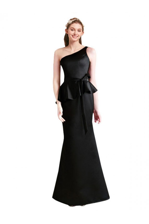 Fournisseurs de Noir Sirène Satiné Longue Robes demoiselle d'honneur