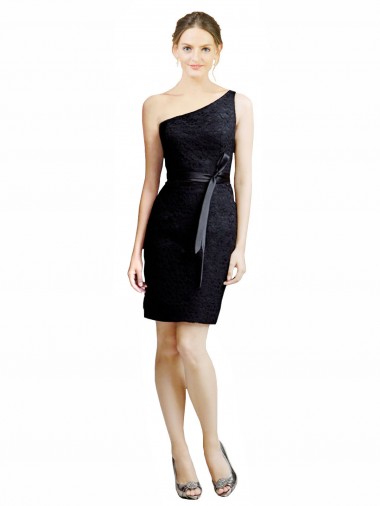 Fournisseurs de Noir Trapèze Dentelle Courte Robes demoiselle d'honneur / Robes de cocktail