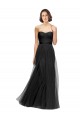 Fournisseurs de Noir Trapèze Tulle Longue Robes demoiselle d'honneur