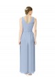 Fournisseurs de Periwinkle Trapèze Col V Mousseline Longue Robes demoiselle d'honneur
