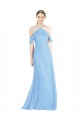 Fournisseurs de Periwinkle Trapèze Licou Mousseline Longue Robes demoiselle d'honneur