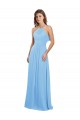 Fournisseurs de Periwinkle Trapèze Licou Mousseline Longue Robes demoiselle d'honneur