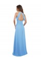 Fournisseurs de Periwinkle Trapèze Licou Mousseline Longue Robes demoiselle d'honneur
