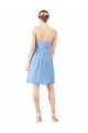 Fournisseurs de Periwinkle Trapèze Sans bretelle Mousseline Courte Robes demoiselle d'honneur / Robes de cocktail