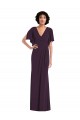 Fournisseurs de Pourpre Fourreau Col V Spandex Longue Formelles Robes demoiselle d'honneur / Robes de soirée / Robes de bal