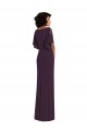Fournisseurs de Pourpre Fourreau Col V Spandex Longue Formelles Robes demoiselle d'honneur / Robes de soirée / Robes de bal