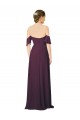 Fournisseurs de Pourpre Fourreau Mousseline Longue Robes demoiselle d'honneur