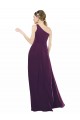 Fournisseurs de Pourpre Trapèze Mousseline Longue Robes demoiselle d'honneur