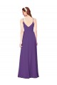 Fournisseurs de Prune Fourreau Col Haut Mousseline Longue Robes demoiselle d'honneur