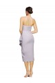 Fournisseurs de Lilas arctique Fourreau Sans bretelle midi Crêpe Stretch Courte Asymétrique Robes demoiselle d'honneur / Robes de soirée / Robes de cocktail