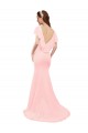 Fournisseurs de Rose Sirène Col V Mousseline Longue Robes demoiselle d'honneur