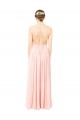 Fournisseurs de Rose Trapèze Licou Mousseline Longue Robes demoiselle d'honneur
