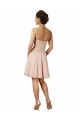 Fournisseurs de Rose Trapèze Mousseline Dentelle Courte Robes demoiselle d'honneur / Robes de cocktail
