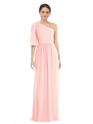 Fournisseurs de Rose Trapèze Mousseline Longue Robes demoiselle d'honneur