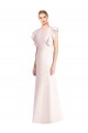 Fournisseurs de Rose Trompette Bateau Crêpe Stretch Longue Robes demoiselle d'honneur / Robes de bal