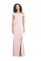 Fournisseurs de Rose Trompette Épaule Dénudée Crêpe Stretch Longue Formelles Robes demoiselle d'honneur / Robes de soirée / Robes de bal