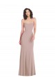 Fournisseurs de Rose poussiéreux Sirène Sans bretelle Crêpe Stretch Longue Formelles Robes demoiselle d'honneur / Robes de soirée / Robes de bal