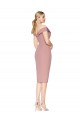 Fournisseurs de Rose poussiéreux Sirène Épaule Dénudée Crêpe Stretch Courte Robes demoiselle d'honneur / Robes de soirée / Robes de cocktail