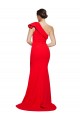 Fournisseurs de Rouge Fourreau Balayage train Crêpe Stretch Longue Robes demoiselle d'honneur / Robes de bal