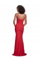 Fournisseurs de Rouge Sirène Bretelles spaghetti Crêpe Stretch Longue Formelles Robes demoiselle d'honneur / Robes de soirée / Robes de bal
