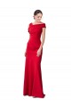Fournisseurs de Rouge Sirène Crêpe Stretch Longue Formelles Robes demoiselle d'honneur / Robes de soirée / Robes de bal