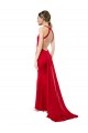 Fournisseurs de Rouge Sirène Licou Col Haut Crêpe Stretch Longue Formelles Robes demoiselle d'honneur / Robes de soirée / Robes de bal