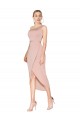 Fournisseurs de Sirène Col Haut Crêpe Stretch Courte Asymétrique Robes demoiselle d'honneur / Robes de soirée / Robes de cocktail