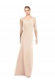 Fournisseurs de Trompette Bateau Crêpe Stretch Longue Robes demoiselle d'honneur / Robes de bal