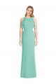 Fournisseurs de Vert de jade Sirène Col bijou Mousseline Longue Robes demoiselle d'honneur