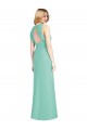 Fournisseurs de Vert de jade Sirène Col bijou Mousseline Longue Robes demoiselle d'honneur
