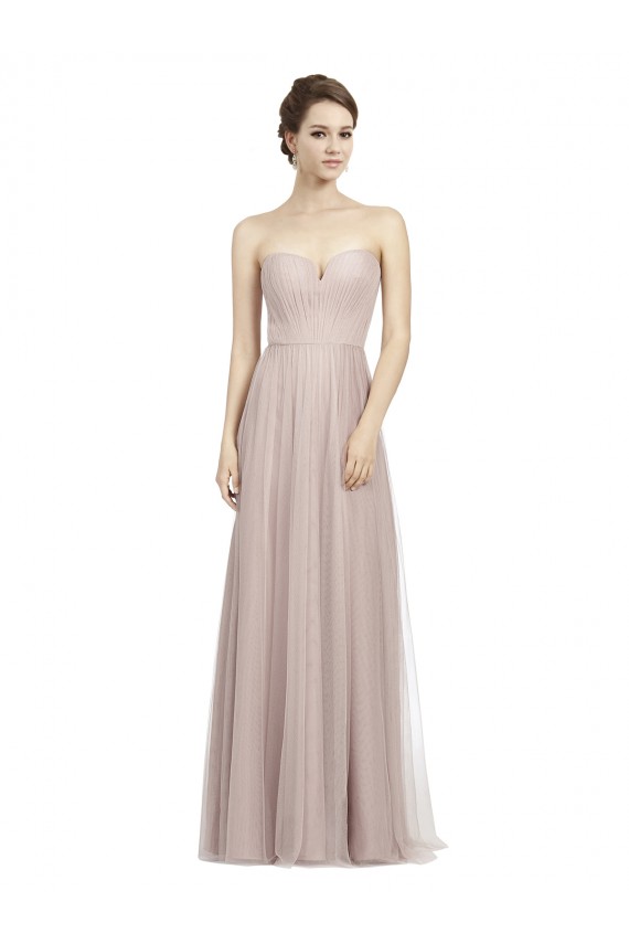Fournisseurs de Vintage Rose Trapèze Tulle Longue Robes demoiselle d'honneur