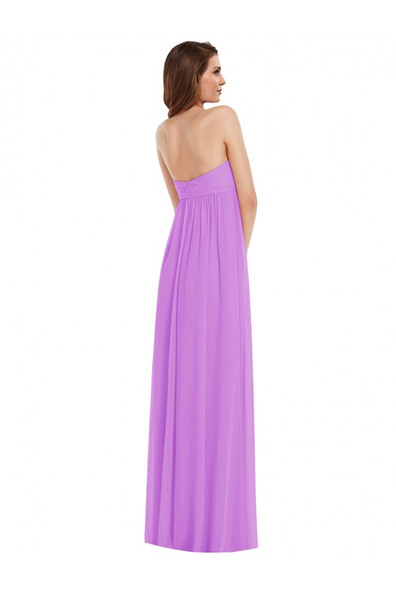 Fournisseurs de Violet Trapèze Mousseline Longue Robes demoiselle d'honneur
